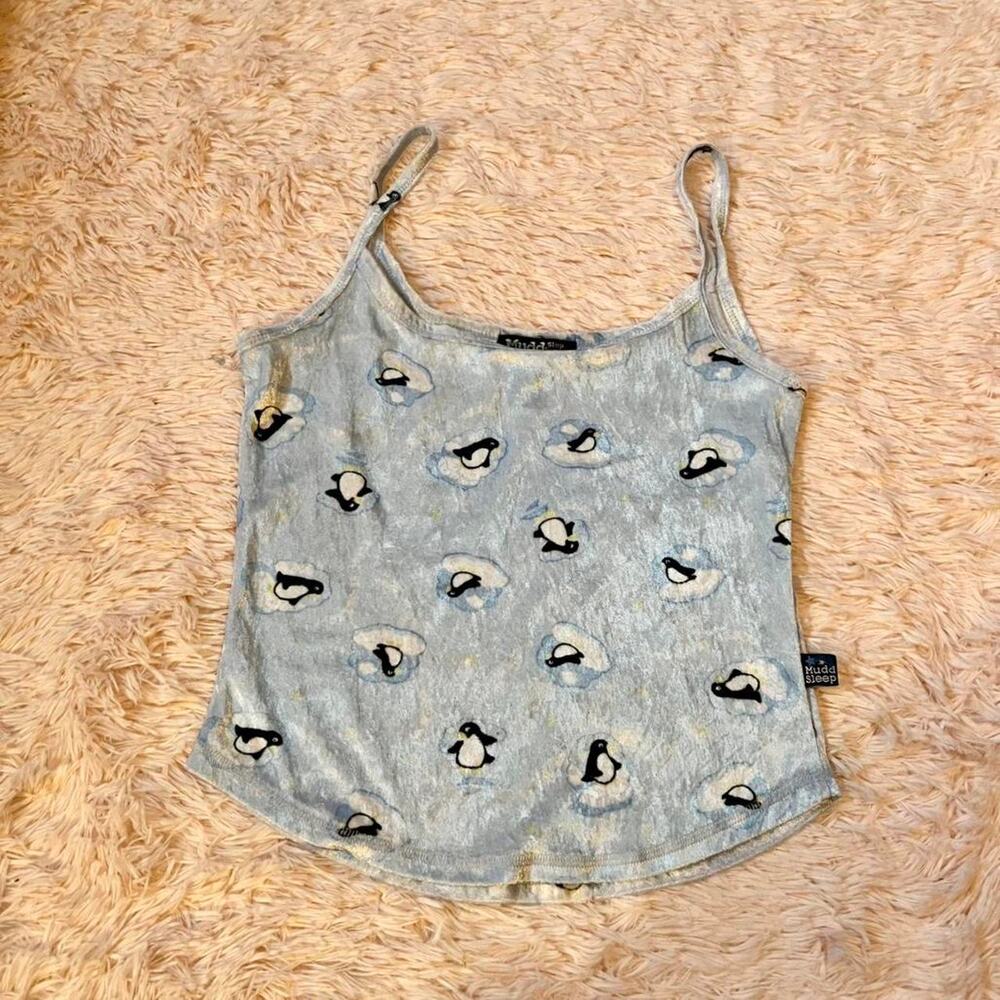 Vintage 90s Nostalgic Girlhood Miss Penguin‎ Loungewear Casual Sleep Camisole